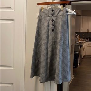 New Zara plaid bottom up vintage chic maxi skirt